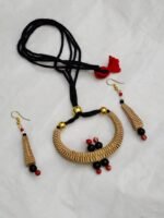 Handmade Palm Leaf Necklace Set - Eco-Friendly Jewelry
