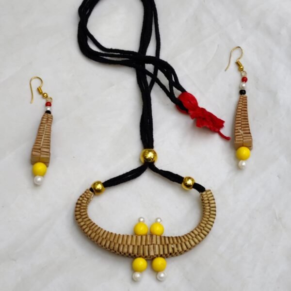 Palm Leaf Necklace Set - Eco-Friendly Jewelry