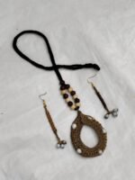 Handwoven Grass Fiber Necklace Set – Eco-Friendly  Jewelry - Image 2