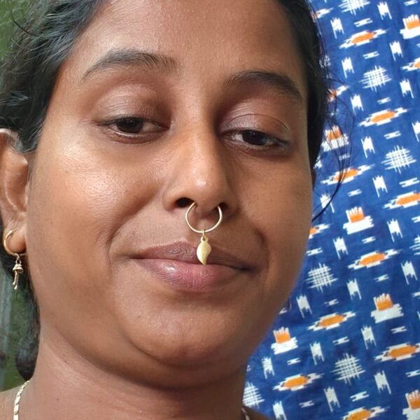 Handcrafted Brass Nose Ring – Traditional Nath Jewelry