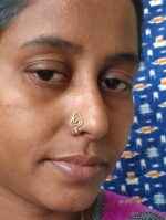 Handcrafted Brass Nose Ring – Traditional Nath Jewelry 2p - Image 2