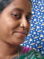 Handcrafted Brass Nose Ring – Traditional Nath Jewelry - Image 4