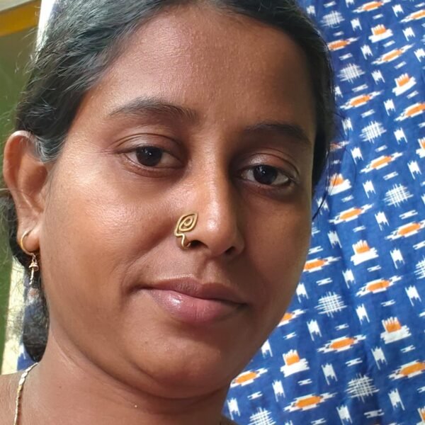 Handcrafted Brass Nose Ring – Traditional Nath Jewelry