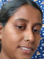Handcrafted Brass Nose Ring – Traditional Nath Jewelry - Image 4