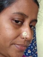 Handcrafted Brass Nose Ring – Traditional Nath Round design