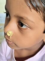 Handcrafted Brass Nose Ring – Traditional Nath Round design - Image 2