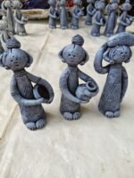 Handmade Clay Dolls – Tribal Style Terracotta Figurines (Set of 3)