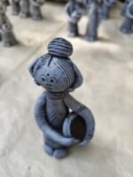 Handmade Clay Dolls – Tribal Style Terracotta Figurines (2pc) - Image 3