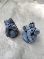 Handmade Elephant Design – Tribal Style Terracotta Figurines (Set of 2) - Image 2