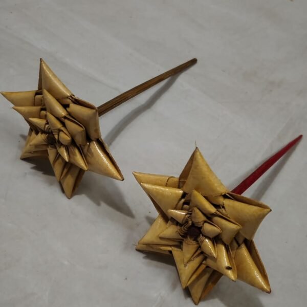 Handmade Palm Leaf Hair Pins – Traditional Bamboo Craft 2pc