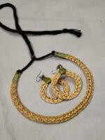Handwoven Grass Necklace Earrings Set – Eco-Friendly jewellery