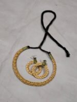 Handwoven Grass Necklace Earrings Set – Eco-Friendly jewellery - Image 2