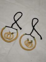 Handwoven Grass Necklace Earrings Set – Eco-Friendly (2 piece) - Image 2