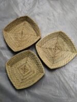 Natural Grass Handmade Square Tread | Eco-Friendly Hand Woven - Image 2