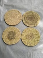 Handmade Palm Gold Table Mat | Round Table Mat - Image 5