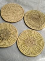 Handmade Palm Gold Table Mat | Round Table Mat - Image 3