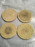 Handmade Palm Gold Table Mat | Round Table Mat - Image 2