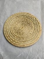 Handmade round table mat made of Grass leaves