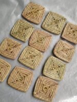 Handmade Grass Leaf Tea Coaster Set (12 Piece) - Image 3