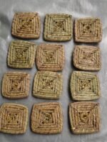 Handmade Grass Leaf Tea Coaster Set (12 Piece) - Image 2