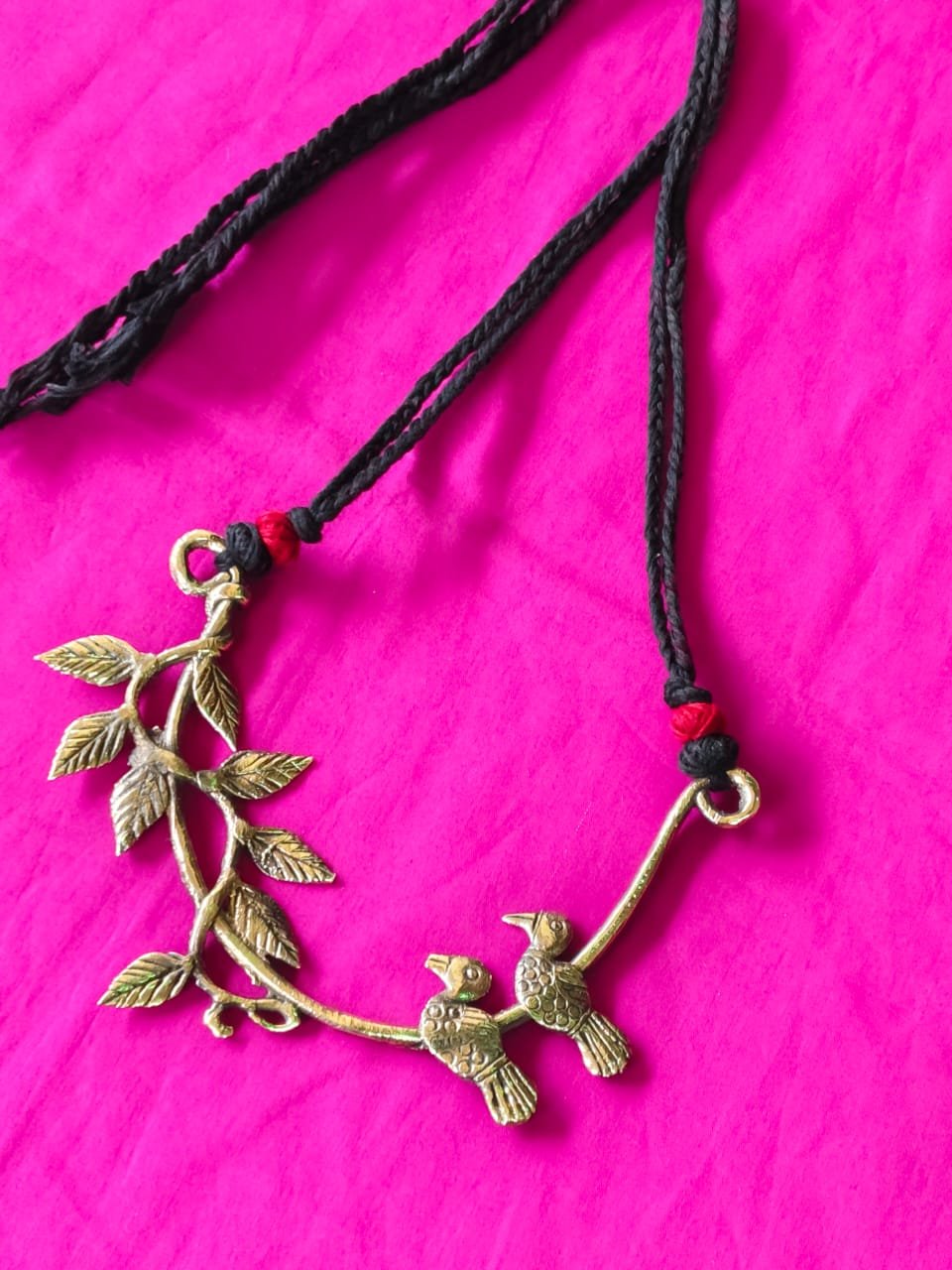 WhatsApp Image 2025-08-25 at 19.16.27_d755e833 Handcrafted Dokra Bird-on-Branch Brass Necklace – Tribal Folk Jewelry - Image 3