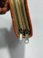 Kantha Stitch Cotton Zip Wallet – Double Zipper Compartments - Image 5