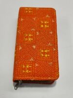 Kantha Stitch Cotton Zip Wallet – Double Zipper Compartments