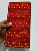 Kantha Stitch Cotton Zip Wallet – Double Zipper Compartments - Image 6