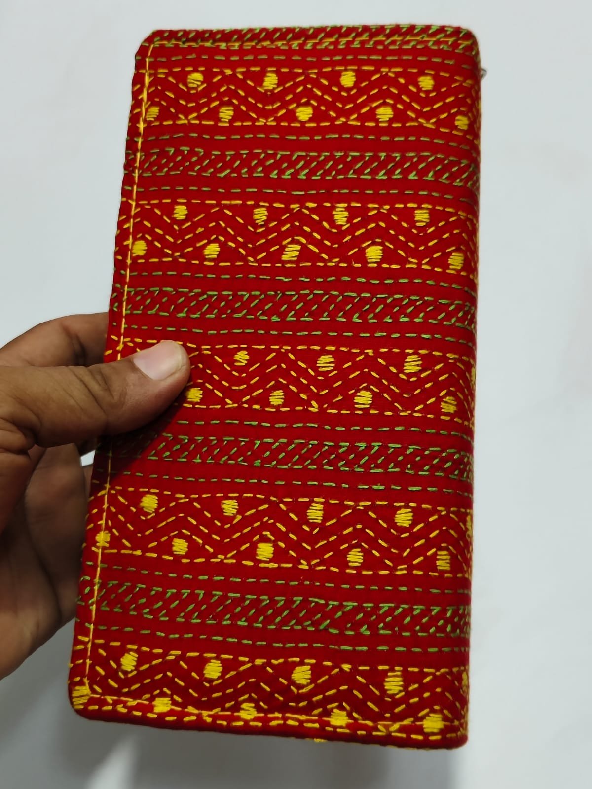 WhatsApp Image 2025-09-19 at 17.17.04_4b62ddb3 Kantha Stitch Cotton Zip Wallet – Double Zipper Compartments - Image 6