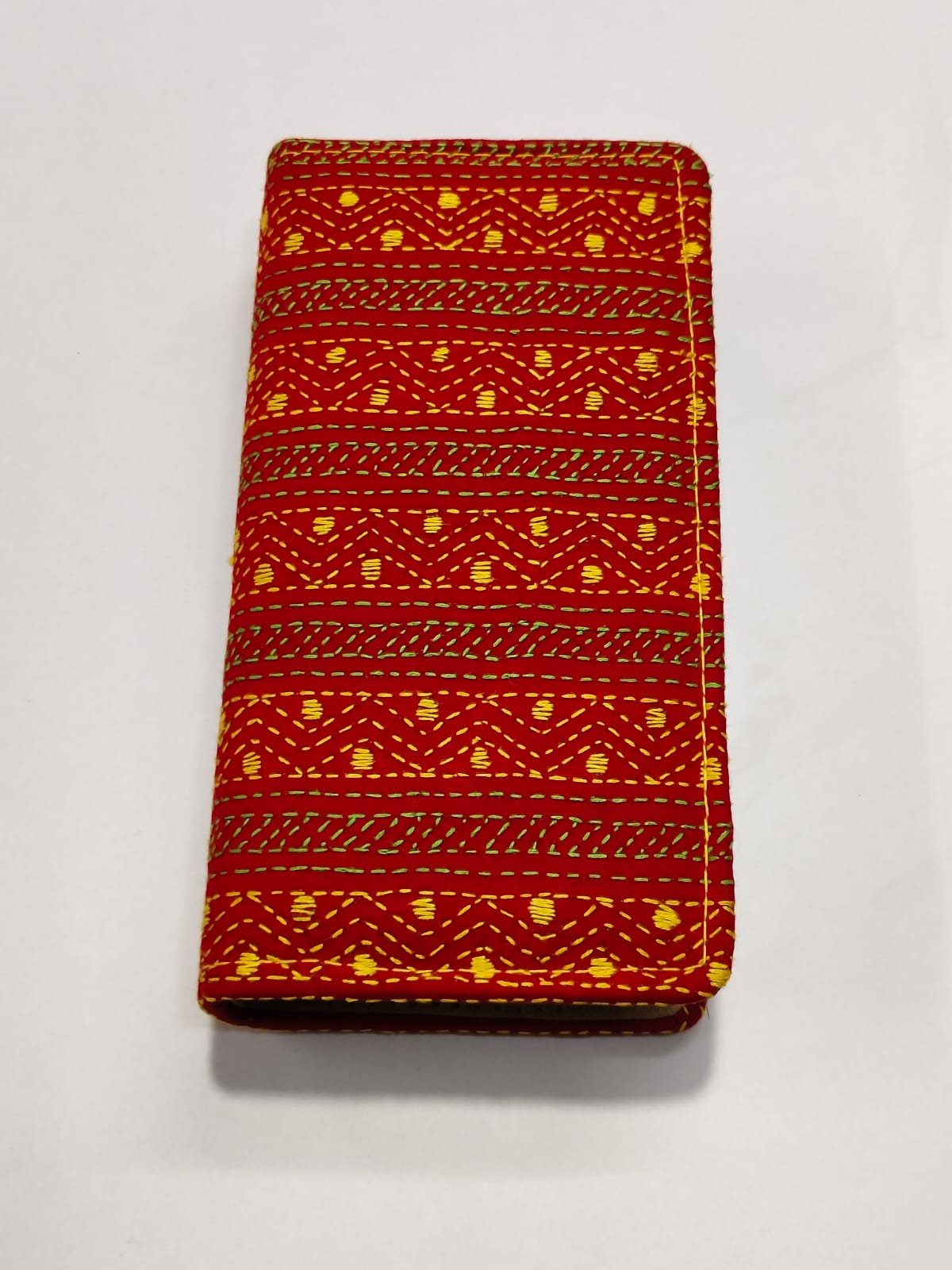 WhatsApp Image 2025-09-19 at 17.17.06_baedcae7 Kantha Stitch Cotton Zip Wallet – Double Zipper Compartments - Image 1