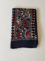 Navy Blue Kantha Stitch Blouse Material