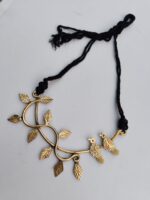 Handcrafted Dokra Bird-on-Branch Brass Necklace – Tribal Folk Jewelry - Image 2