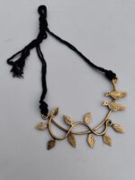 Handcrafted Dokra Bird-on-Branch Brass Necklace – Tribal Folk Jewelry - Image 3