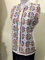 Handcrafted White Kantha Stitch Jacket For Women and Men - Image 2