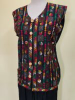 Handcrafted Navy blue Kantha Stitch Jacket For Women and Men - Image 2