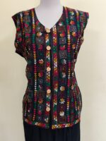Handcrafted Navy blue Kantha Stitch Jacket For Women and Men