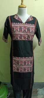 Women Black flex cotton kurti New design - Image 2