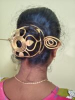 Handcrafted Brass Hair Bun Cage