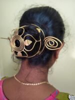 Handcrafted Brass Hair Bun Cage - Image 3