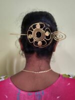 Handcrafted Brass Hair Bun Cage - Image 2