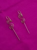 Handmade Brass Spiral Earrings & Hair Pins - Image 2