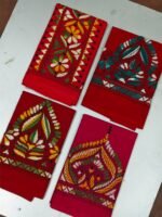 Hand work Kantha Stitch Blouse Piece Red for Ladies - Image 3