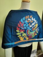 Silk Kantha Blouse Piece – Peacock & Leaf Design - Image 6