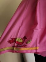 Silk Kantha Blouse Piece – Peacock & Leaf Motif Design pink - Image 6