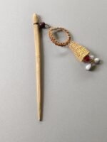 Handmade Palm Leaf Hair Pin with Decorative Danglers
