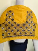 Pure Silk Kantha Stitch Blouse Piece (yellow)