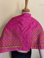 Pure Silk Kantha Stitch Blouse Piece (pink ) - Image 3