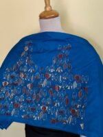 Silk Kantha Stitch Blouse Piece – Colorful Fish Motif Design - Image 6