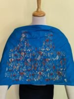 Silk Kantha Stitch Blouse Piece – Colorful Fish Motif Design - Image 4