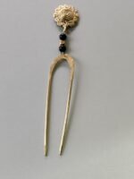 Antique Style Brass Hair Pin (Handcraft with black Beads) - Image 4